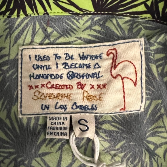 Sandrine Rose x Free People Hawaiian Pearl Snap Palm Cali Havana Shirt. Size S I - Picture 4 of 6